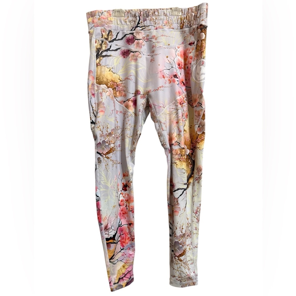 Gaidama - Cherry Blossom Jiu Jitsu Spats Legging Grappling Pants | | Size XL